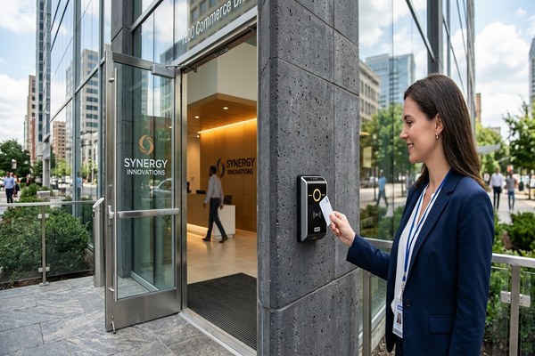 Commercial access control installation Belmont business park